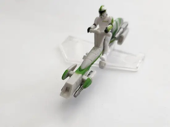 Star Wars Micro Galaxy Squadron Scout class series 6 Barc Speeder with green clone captain chase Swj0138-2