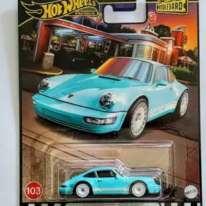 Hot wheels Premium 2024 Boulevard mix 956W 103 of 105 Porsche 964 Aqua pearl blue HRT73
