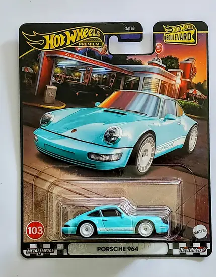Hot wheels Premium 2024 Boulevard mix 956W 103 of 105 Porsche 964 Aqua pearl blue HRT73