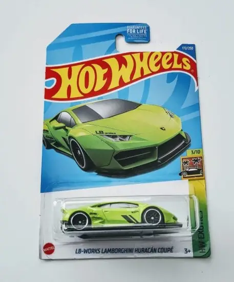 Hot Wheels 2022 HW Exotics 3 of 10 LB-Works Lamborghini Huracan Coupe green Kroger exclusive HCY55