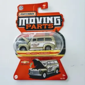 Matchbox 2022 Moving Parts 44 of 50 1950 Chevy Suburban brown HFM96