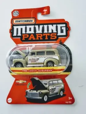 Matchbox 2022 Moving Parts 44 of 50 1950 Chevy Suburban brown HFM96