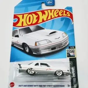 Hot wheels 2023 Retro Racers Matt and Debbie Hays 1988 Pro Street Thunderbird white HKH05