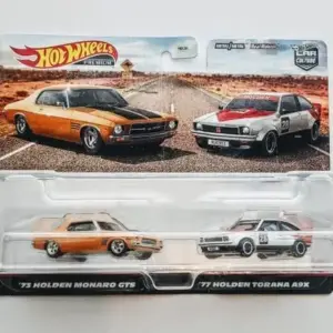 Hot wheels 2024 Car Culture 2 pack - Holden Morano GTS orange and 1971 Holden Torana A9X white HKF50