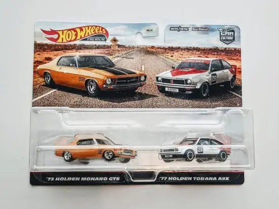 Hot wheels 2024 Car Culture 2 pack - Holden Morano GTS orange and 1971 Holden Torana A9X white HKF50