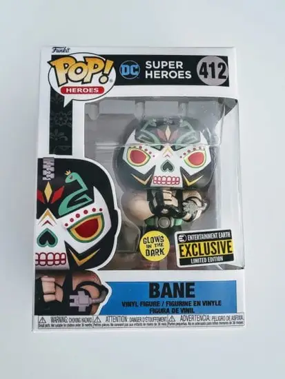 Funko Pop DC Super Heroes Dia De Los #412 Bane (GlTD Preview exclusive) w/0.5mm protector