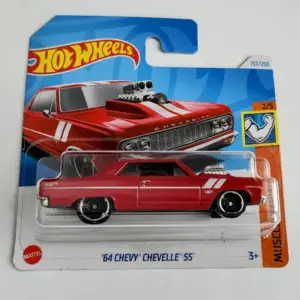 Hot Wheels 2024 Muscle Mania 2 of 5 1964 Chevy Chevelle SS red short card HTC58