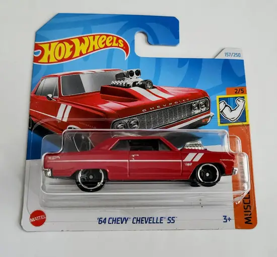 Hot wheels 2024 Muscle Mania  2 of 5 -1964 Chevy Chevelle SS red short card HTC58