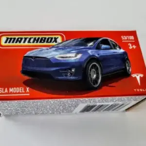 Matchbox 2022 Power Grabs MBX Highway 53 of 100 Tesla Model X blue HFT84