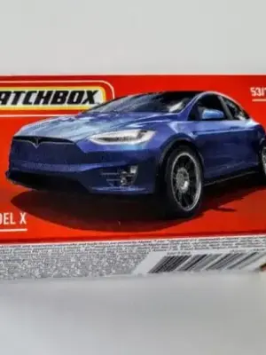 Matchbox 2022 Power Grabs MBX Highway 53 of 100 Tesla Model X Blue HFT84