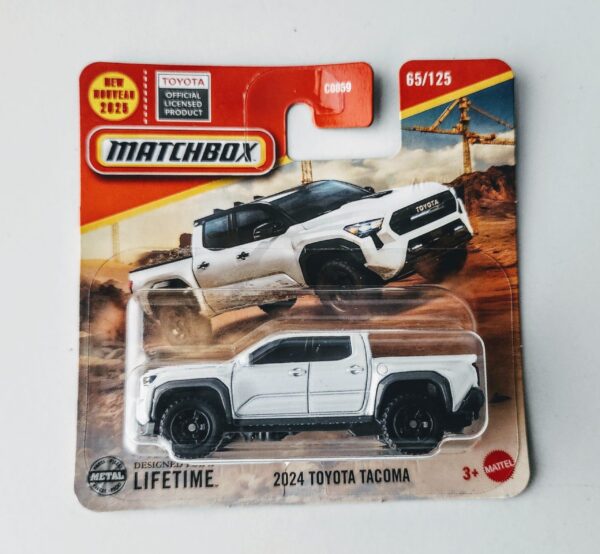 Matchbox 2025 mix A- 2024 Toyota Tacoma white short card JBR28