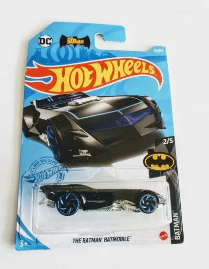 Hot Wheels 2021 Batman 2 of 5 The Batman Batmobile (Black/w blue rims)