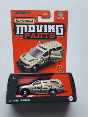 491cdfda-20241111_0801292113983468289950342.jpg Matchbox 2024 Moving Parts 1 of 54 - 2018 Dodge Durango gold (Boone County Sheriff) HVM78