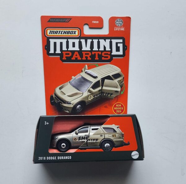 Matchbox 2024 Moving Parts 1 of 54 - 2018 Dodge Durango gold (Boone County Sheriff) HVM78