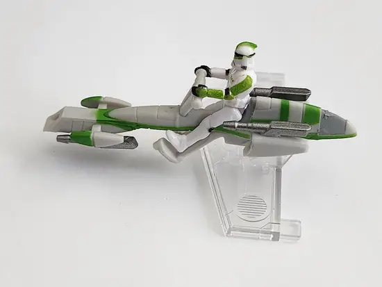 Star Wars Micro Galaxy Squadron Scout class series 6 Barc Speeder with green clone captain chase Swj0138-2