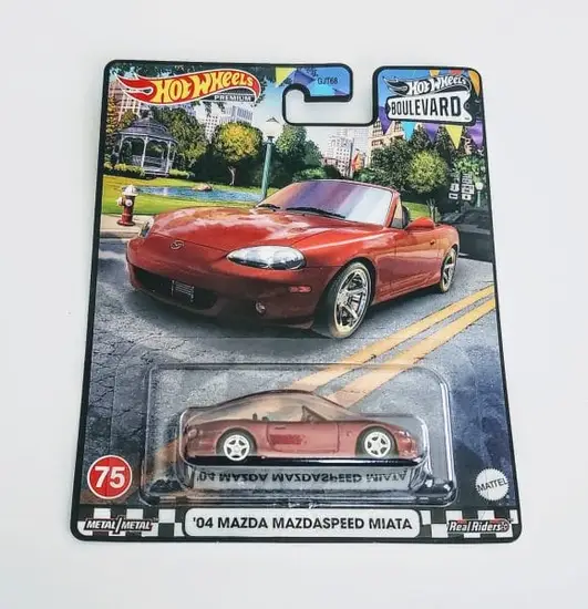Hot wheels 2023 Boulevard mix Q 75 of 75 - 2004 Mazda Mazaspeed Miata red HKF22