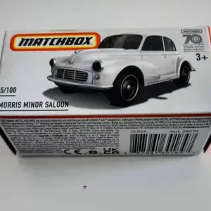 Matchbox 2023 Power Grabs 5 of 100 Morris Minor Saloon 70th Anniversary silver HLD54