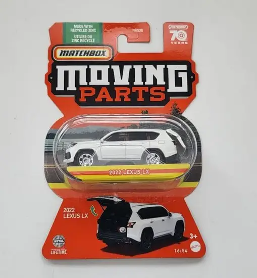 Matchbox 2023 Moving Parts 16 of 54 -2022 Lexus LX white HLG01