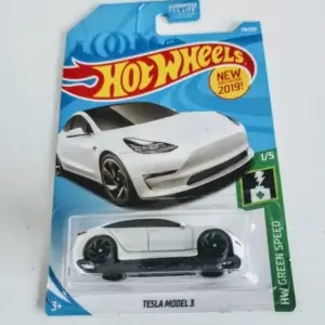 Hot Wheels 2019 HW Green Speed 1 of 5 Tesla Model 3 White FYB50