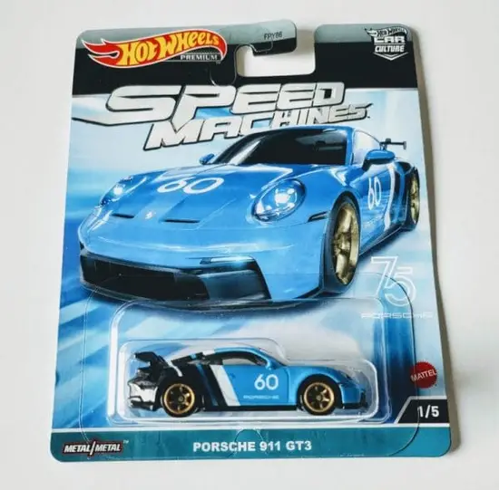 Hot Wheels 2023 Car Culture Speed Machines 1 of 5 Porsche 912 GT3 blue HKC44