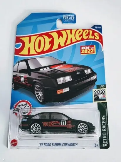 Hot Wheels 2022 Retro Racers 1 of 10 1987 Ford Sierra  Cosworth Black HCY20 (Ryus Rides)