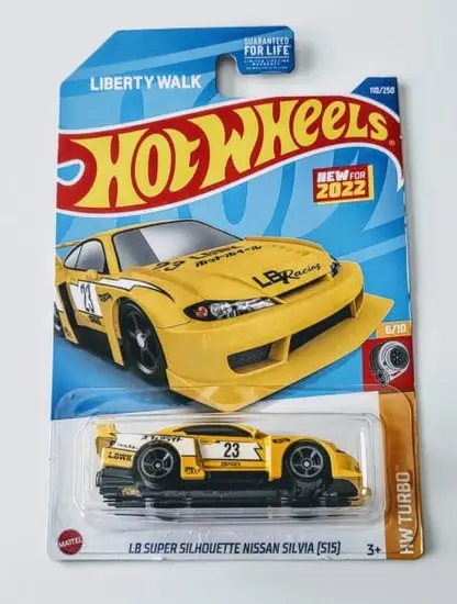 Hot Wheels 2022 HW Turbo 6 of 10 LB Super Silhouette Nissan Silva (S15) yellow (LBWK)