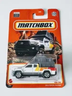 Matchbox 2022 MBX Mountain 100 of 100 - 2016 Toyota Tacoma White HFP85