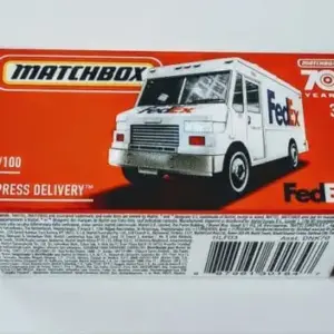 Matchbox 2023 Power Grabs 56 of 100 MBX City Express Delivery FedEx Truck white HLF03