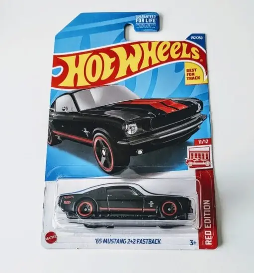 Hot Wheels 2022 Target Red Edition 11 of 12  1965 Ford Mustang 2+2 Fastback black HCY68