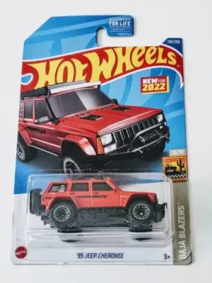 5c3f12b7-1000000247.webp Hot Wheels 2022 Baja Blazers 10 of 10 - 1995 Jeep Cherokee red HCX28