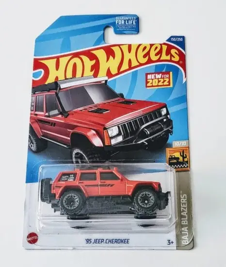 Hot Wheels 2022 Baja Blazers 10 of 10 - 1995 Jeep Cherokee red HCX28