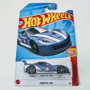 Hot Wheels 2022 Then and Now 6 of 10 Corvette C6r blue HCV35