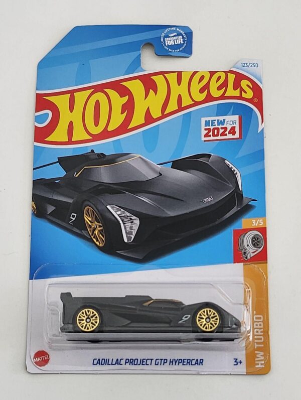 Hot wheels 2024 HW Turbo 3 of 5 - Cadillac Project GTP Hypercar black HRY60