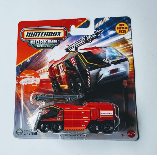 Matchbox 2025 Working Rigs 2 of 16 - MBX Flame Blaster red JCY27