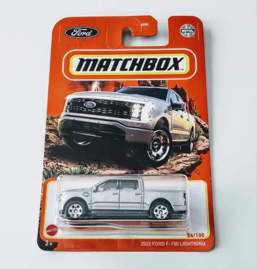 Matchbox 2022 MBX Off Road 84 of 100 2022 Ford F-150 Lightning silver (EV truck)