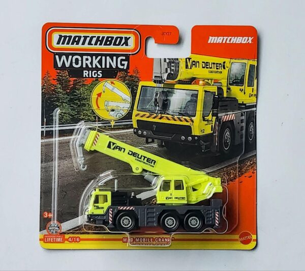Matchbox 2024 Working Rigs 4 of 16 MBX Mobile Crane (Van Deliter) green HVV09