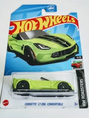 Hot wheels 2023 HW Roadsters 4 of 10 - Corvette C7 Z06 Convertible green HKL37
