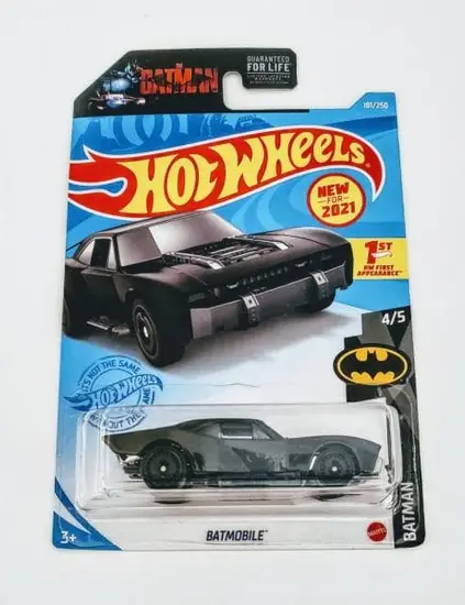Hot Wheels 2021 Batman - 4 of 5 Batmobile (2021 The Batman Movie) Gloss Black GTB53
