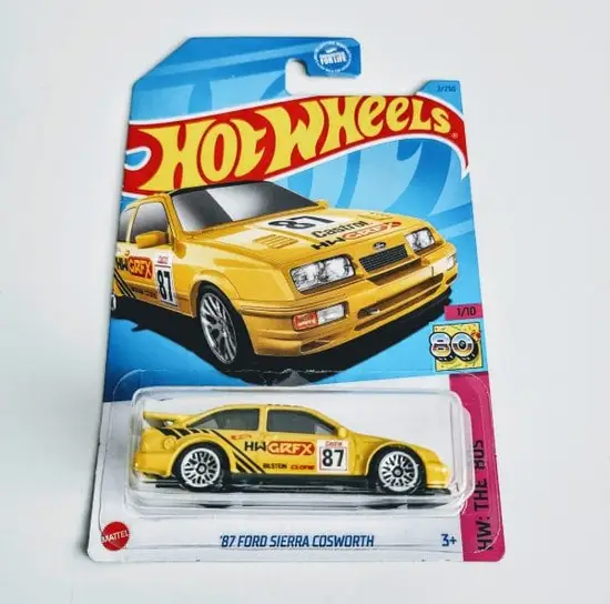 Hot wheels 2023 HW The 80s 1 of 10 - 1987 Ford Sierra Cosworth yellow HKL51 (Kroger exclusive)