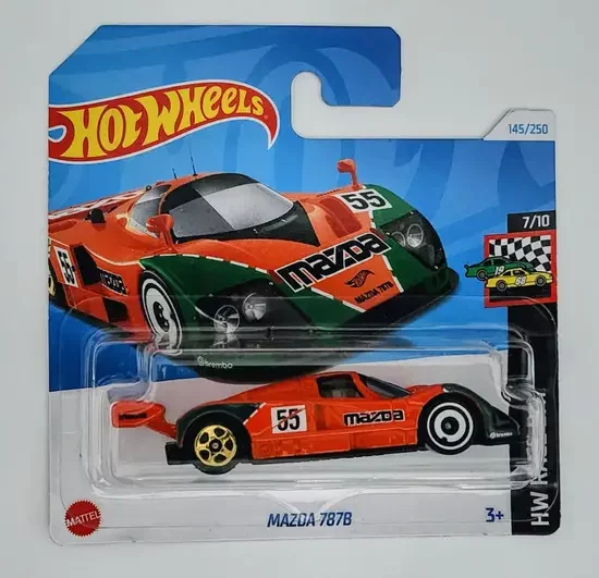 Hot Wheels 2024  HW Race day 7 of 10 Mazda 787b orange (Mazda Racing) short card HTC79