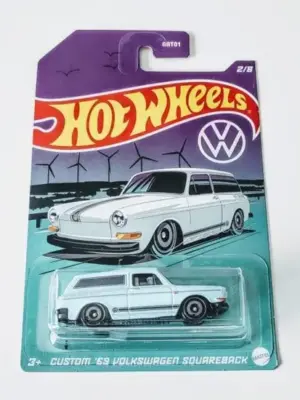 Hot Wheels 2022 Volkswagen Series 2 of 8 custom 1969 Volkswagen Squareback blue HDH41
