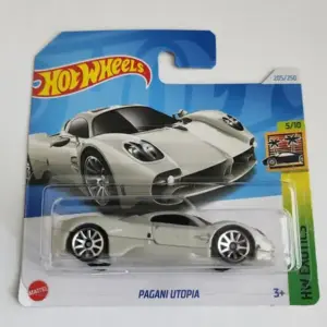 Hot Wheels 2024 HW Exotics 5 of 10 Pagani Utopia gray short card HRY83