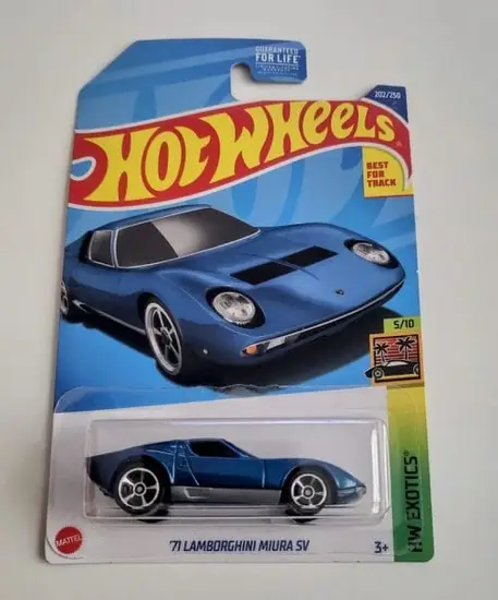 Hot Wheels 2022 HW Exotics 5 of 10 Lamborghini  Muira SV blue HCX02