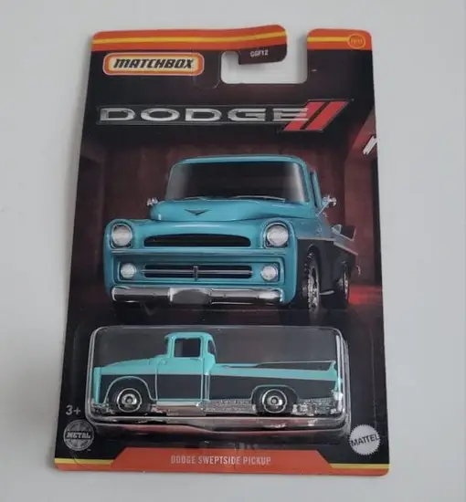 Matchbox 2022 Dodge Series Mix 2 - 12 of 12  Dodge Sweptside pickup blue HFJ35
