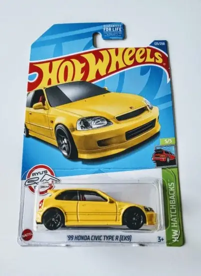 Hot Wheels 2022 HW Hatchbacks 5 of 5 Honda Civic Type-R EK9 yellow HCT98