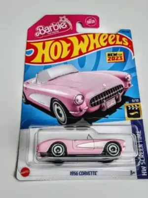 Hot wheels 2023 HW Screen Time 9 of 10 Barbie the Movie 1956 Corvette pink HKG52