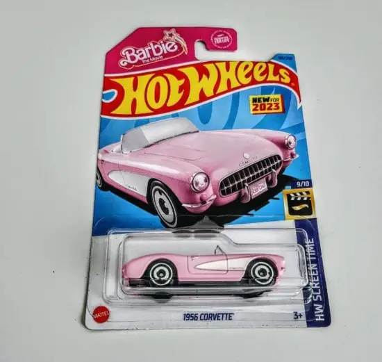 Hot wheels 2023 HW Screen Time 9 of 10 Barbie the Movie 1956 Corvette pink HKG52