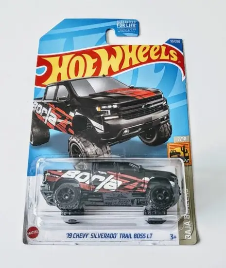 Hot Wheels 2022 Baja Blazers 7 of 10 - 2019 Chevy Silverado Trail Boss LT Black Borla Performance HCT49