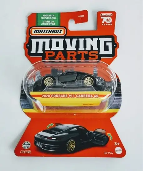 Matchbox 2023 Moving Parts 37 of 54 - 2020 Porsche 911 Carrera 4S agate grey HLG23