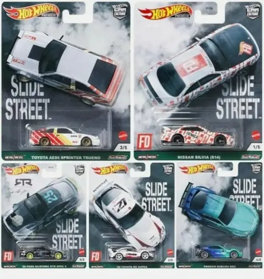 Hot Wheels 2021 Car Culture Slide Street Set of 5